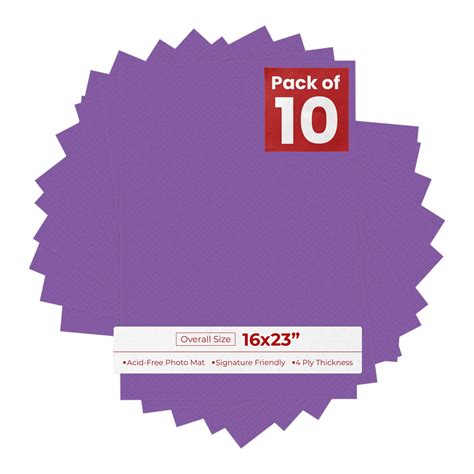 Purple Iris 16x23 Uncut Mat Board - Blank Sheets, No Opening, Color ...