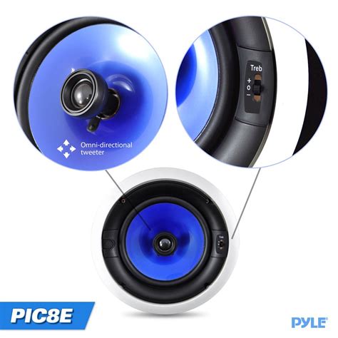 Buy Pyle Home 2-Way In-Wall In-Ceiling Speaker System - Dual 8 Inch ...
