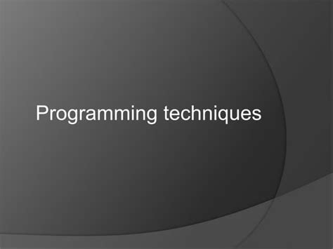 Computer Programming Techniques 的图像结果