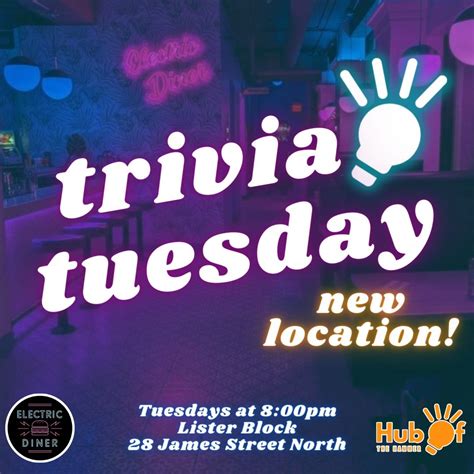 Tuesday Trivia - Electric Diner (James St)- Hamilton, Electric Diner ...