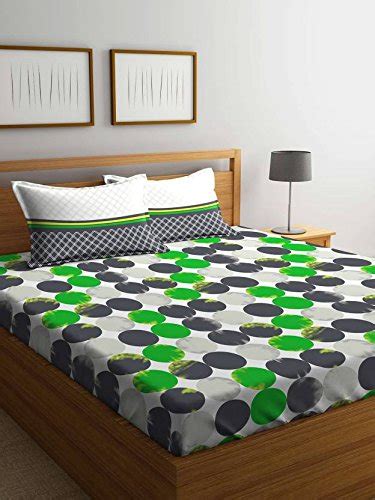 STELLAR HOMES PORTICO COTTON DOUBLE BED SHEET WITH TWO PILLOW COVER ...
