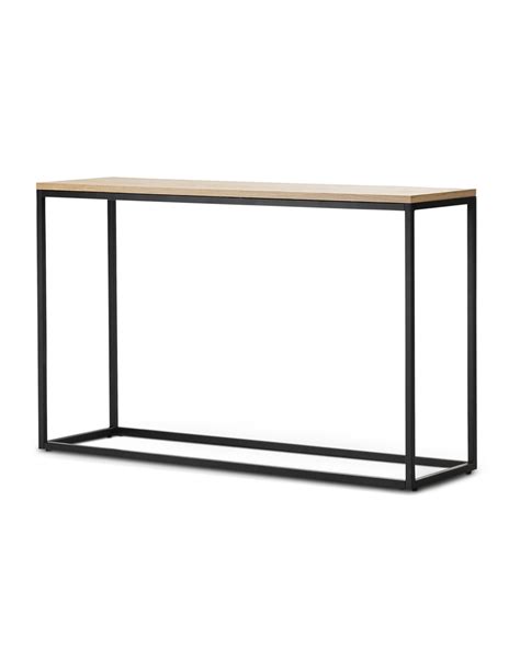 Table d'Entrée Console d'Entrée 100 x 30 x 80 cm Noir et Chêne - Ciel ...