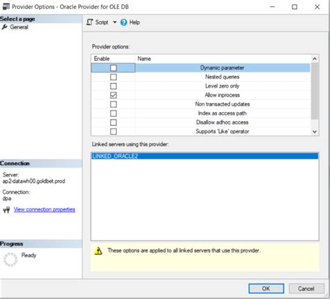 Image result for Linked Server Configuration SQL Server Oracle