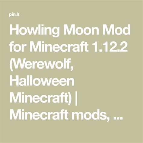 Image result for Howling Moon Mod Minecraft Download