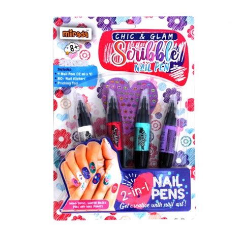 Mirada Chic & Glam Scribble Nail Pen Nail Art Kit for Girl, 6Y ...