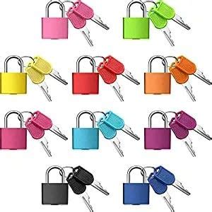 Bekner Iron Floral Print Small Padlocks/Mini Lock with Key for Securing ...
