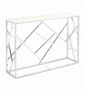 Image result for White Bridge Console Table with Silver