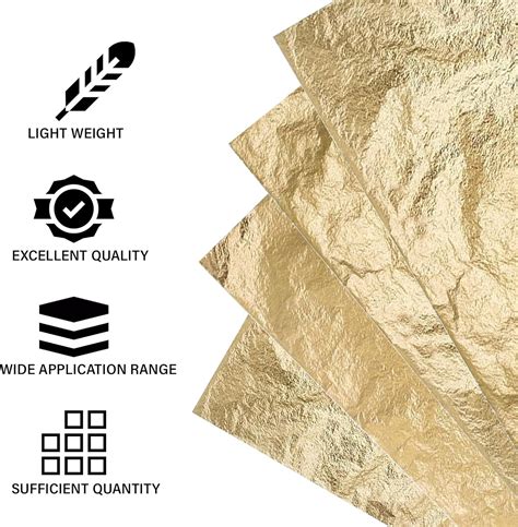 Bluebird Gold Leaf Sheets for Art - 50 Pack - India | Ubuy