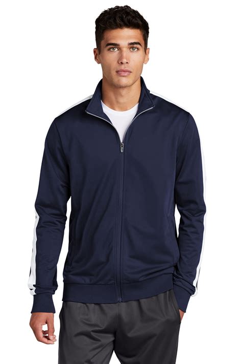 Sport-Tek Embroidered Men's Tricot Track Jacket - Queensboro