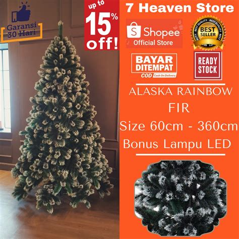 Jual Pohon Natal Cemara Salju Tinggi 5 feet 5ft 1,5 meter 1,5m JD1789RB Christmas Tree | Shopee ...
