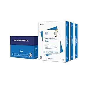 Hammermill Paper, Copy, 20lb, 8.5 x 11, 92 Bright, Letter, 1,500 Sheets ...