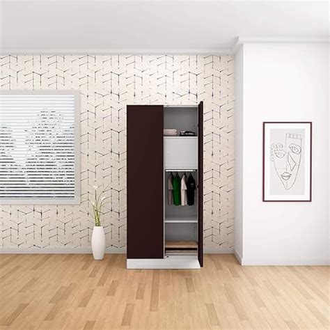 GODREJ INTERIO Slimline 2 Door Metal Wardrobe with Locker (Finish: Body ...