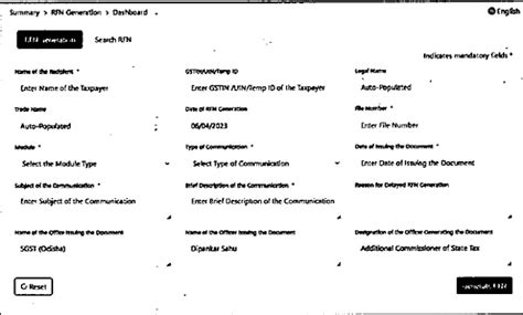 Advisory on GST Document Reference Number (RFN) in offline communications