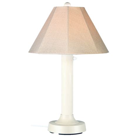Seaside White Weatherproof Table Lamp | Outdoor Electric Patio Lamps