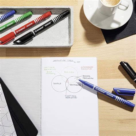 Stabilo | Sensor Pen | Fine Tip | Blue | Pack Of 10 - SCOOBOO - Stabilo