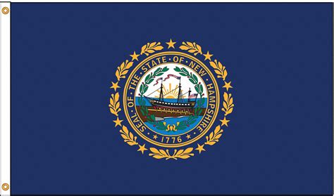 Nylon, Indoor/Outdoor, New Hampshire State Flag - 5JFL4|143480 - Grainger
