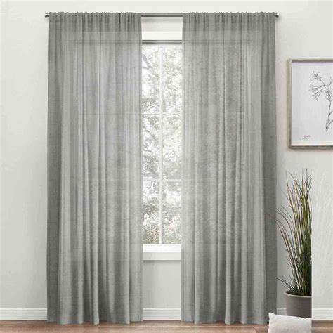 Legacy Grey Sheer Curtain Panel, 84"