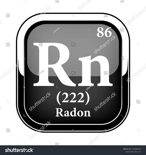 Radon Symbolchemical Element Periodic Table On Stock Vector (Royalty ...