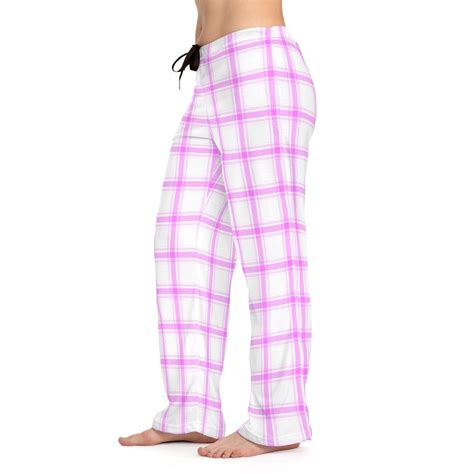 Women's Pink Plaid Pajama Pants Mother Gift Bed - Etsy