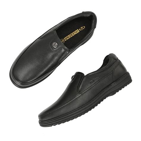 Men Premium Leather Black Slip-On Formal Shoes | Available in sizes 5 ...
