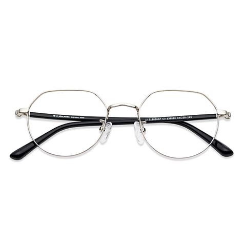 Buy Silver Black Full Rim Round John Jacobs SG Essentials JJ E12836AF ...
