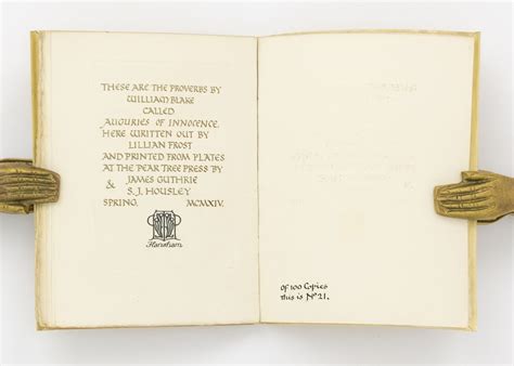Auguries of Innocence | Pear Tree Press, William BLAKE