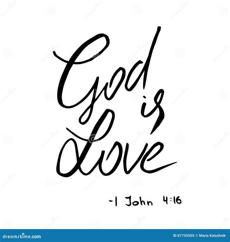 God is Love Quote. Lettering Stock Illustration - Illustration of text ...