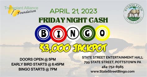 Friday Night Ca$H B!NG0 supporting Ryerss Farm, State Street ...