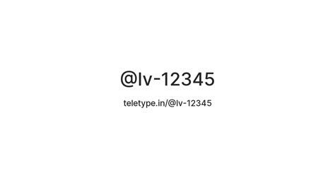@lv-12345 — Teletype