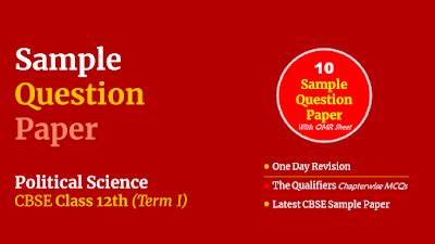 Sample Question Papers Class 12th Political Science CBSE NCERT - Amresh ...