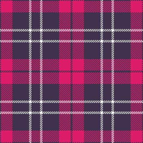 Warm Dark and Vivid Dark Hot Pink Seamless Tartan Textile Design ...