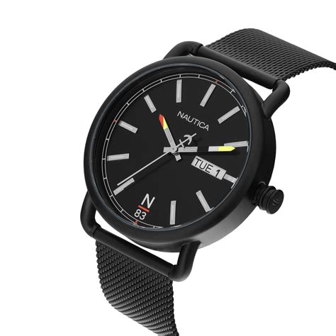 Nautica Round 44mm Black Dial Analog Men Watch - NAPMYF326 - At JUST ...