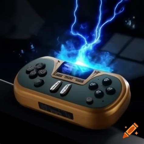 Urban fantasy handheld console powered by magic energy on Craiyon