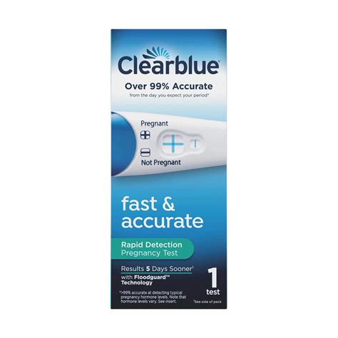 Buy Clearblue Rapid Detection Pregnancy Test, Home Pregnancy Kit, 1 ct ...
