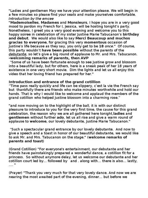 Image result for 18th Birthday Program Script Sample