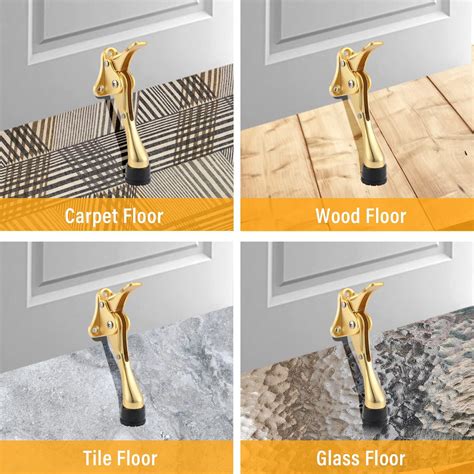 Buy 6 Pieces Heavy Duty Door Stops for Bottom of Door Kickdown Door ...