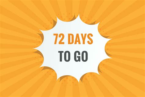 72 days to go countdown template. 72 day Countdown left days banner ...