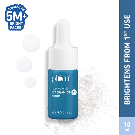 Plum 10% Niacinamide Brightening Face Serum With Rice Water & Ferment ...