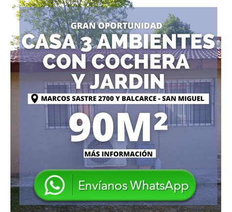 Casa En P.h. 3 Ambientes Con Cochera Y Jardín En San Miguel – Tu ...