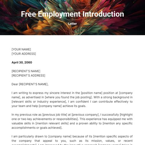 Image result for Letter of Introduction for Job