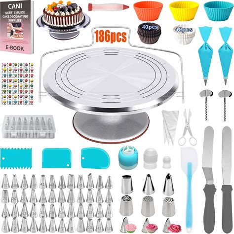 186 PCS Cake Decorating Kits with Revolving Cake India | Ubuy