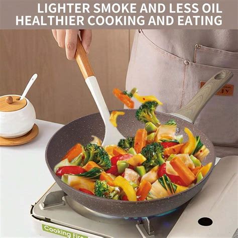 Non-Stick Mica Flat Bottom Frying Pan For Steak And Eggs, Aluminum ...