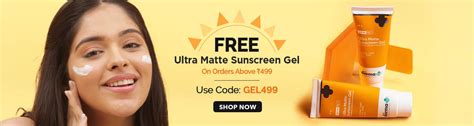 Free Ultra Matte Sunscreen Gel on order above 499 | Use coupon - GEL499 ...