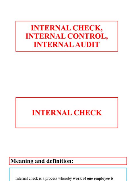 Image result for Auditing Routine Checking Internal Check and Test Checking
