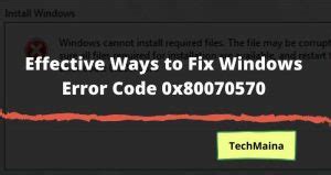 Fix Error Code 80070570 的图像结果
