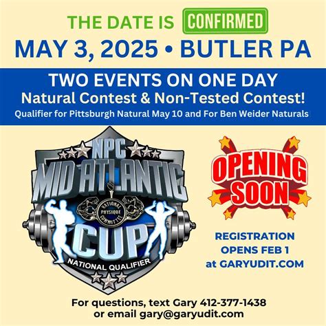 Gary Udit | Plan now for 2025 NPC Teen Collegiate Masters Nationals ...