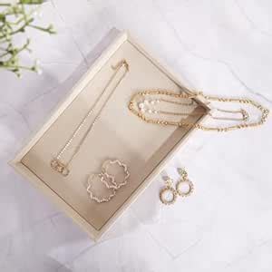 La Trove Luxury Velvet Jewellery Trays Drawer Display Jewelry Organizer ...
