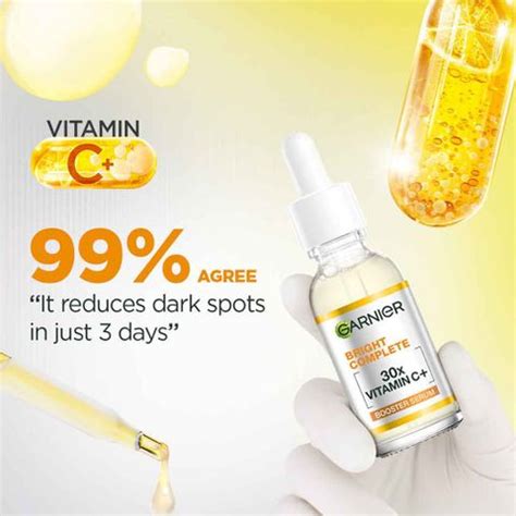 GARNIER Vitamin C + Face Serum for Skin Brightening with 2% Niacinamide ...