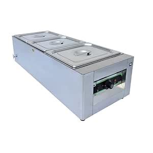 Buy ADORMA BM 24 Bain Marie 3 pot (3x8L) 24 Liters, 1200W, Heavy Gauge ...