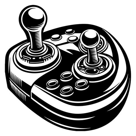 Joystick game vectorjoystick game icon illustration silhouette ...